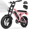 ESKUTE V100 Electric Bike for Adults, Electric Dirt Bike 1500W Peak Motor, All Terrain Dual Suspension E Bike 28MPH Top Speed, Ebike Up to 60 Miles Range, 16" Fat Tire, 48V13Ah Battery, 7-Speed