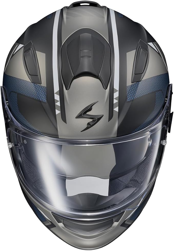 ScorpionEXO Ryzer Full Face Motorcycle Helmet with Pinlock Ready Shield with Integrated Speaker Pockets DOT ECE Approved Switch (Phantom - 2X-Large)
