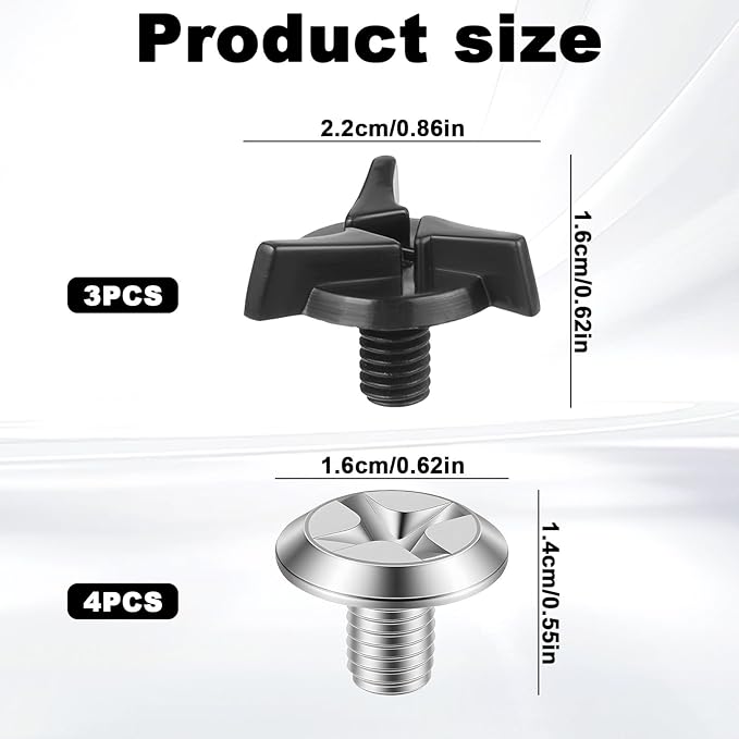Helmet Visor Screws, 7pcs Replacement Screw for Helmet Visor Hardware Kit with Dirt Bike & Motorcycle Helmets Bolts for Motorcross Helmets