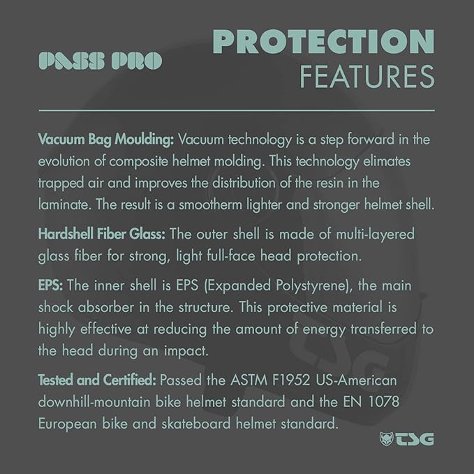 TSG - Pass Pro Full-face Helmet w/Two Visors | Performance Helmet for Downhill Skateboarding, E-Skating, E-Onewheeling, Longboarding | Compact, Aerodynamic | Scratch Proof Visor, Nose Ports, Anti Fog