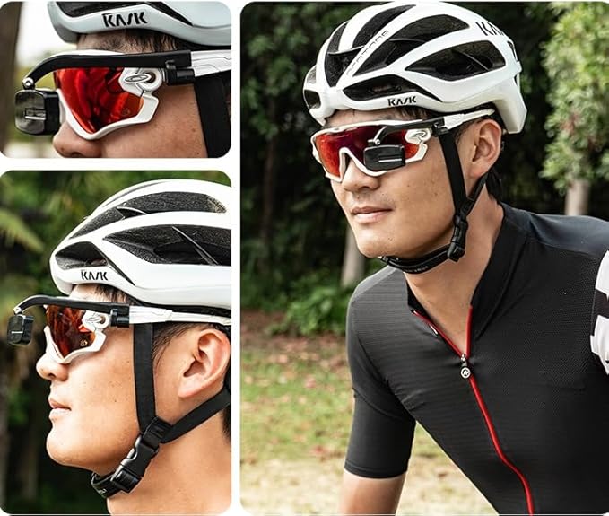 Helmet Mirror For Cycling Glasses or Helmet,360° Adjustable, Lightweight 15g HD Rearview Mirror, Clip-On Safety Cycling for Eyeglasses Wide-Angle Vision