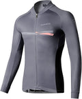 Santic Cycling Jersey Men's Long Sleeve Bike Reflective Full Zip Bicycle Shirts with Pockets