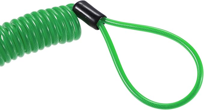 X AUTOHAUX Disk Brake Lock Motorcycle Alarm Disc Lock Security Reminder Cable Tool for Scooter Motorcycle Bike Brake Disc Green