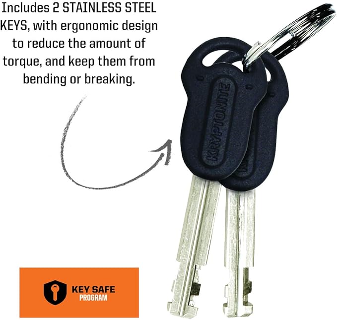 Kryptonite Keeper Mini-Bike Lock, Heavy Duty Anti-Theft U Lock with 12mm Harden Steel Shackle, Mounting Bracket and 2 Keys for Bike, Motorcycle, Scooter, Door, Gate, Fence