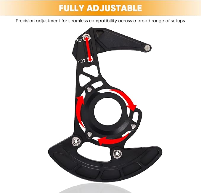 BESNIN Chain Guide 32-40T Single Disc MTB Chain Guide High-Strength Aluminum Alloy Mountain Bike Chain Guard for ISCG05 Mounting Systems