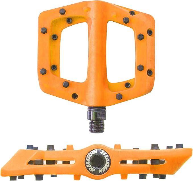 Eastern Nylon Linx Pedals 9/16 - Lightweight, High-Grip MTB & BMX Pedals with Removable Metal Pins, Chromoly Axle for BMX, MTB, Road & Kids Bikes - Multiple Colors