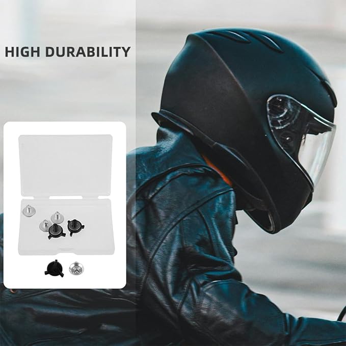 -road Helmet Screws Set 14pcs Black Plastic Silver Metal Replacement Screws for Motorcycle Dirt Bike and Bicycle Helmets Visor Accessories Compatible and Visor Adjustment
