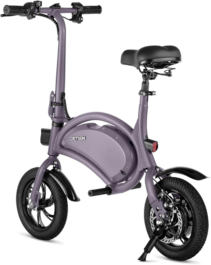 Jetson Bolt Electric Bike, Foot Pegs, Easy-Folding, Built-in Carrying Handle, Twist Throttle, Cruise Control, Up to 15.5 MPH, Range Up to 15 Miles, Ages 13+