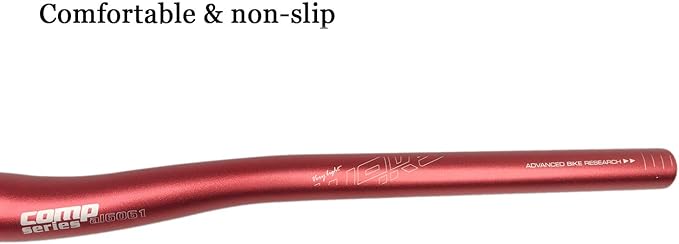Wake 31.8mm MTB Mountain Bike Handlebar, Aluminum Alloy Mountain Bike Bicycle Riser Handlebar Extra Long 720/780mm with Paint Matte Surface (Red, 720mm)