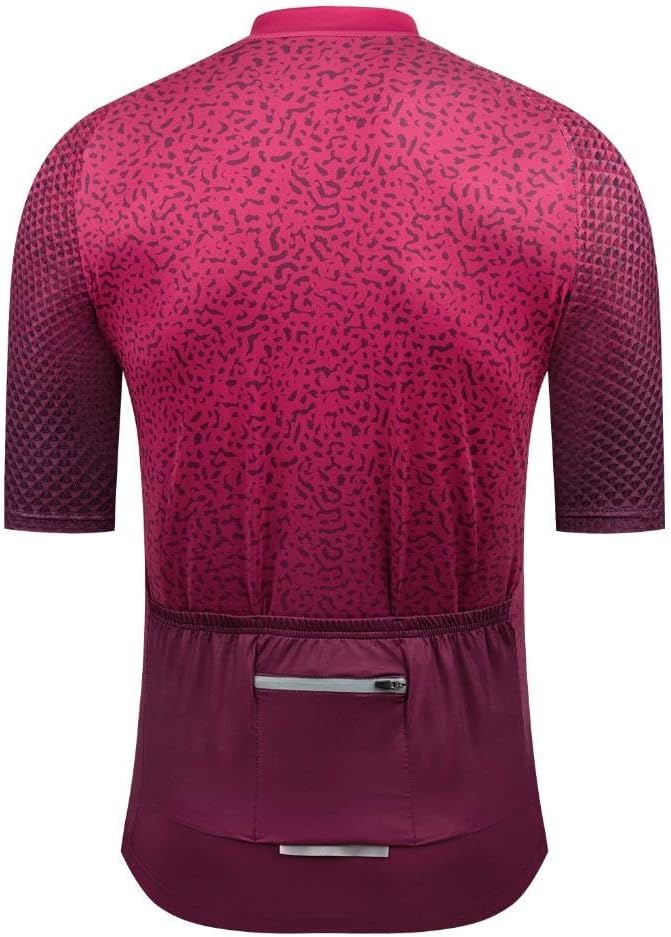 MOXILYN Men's Cycling Jersey Short Sleeve with 4 Pockets Moisture Wicking Breathable Quick Dry MTB Biking Shirt