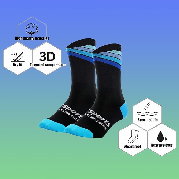 GuaziV Mens Womens Cycling Socks,4-6pcs Running Socks Colourful Athletic Socks Ankle Sport Socks 6-11