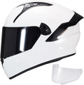VCOROS Full Face Dual Visor Motorcycle Helmet for Adults Motorbike Street Bike Racing Helmets X9 DOT Approved with Black Visor