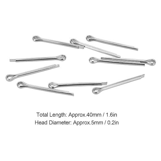Cotter Pin for Bike Brake Pads, 10pcs/set Stainless Steel Bike Retaining Split Brake Cotter Pin Assortment Kit Pin Clips Fastener Retaining Pins Heavy Duty Hairpin for Hitch Pin Lock Systems