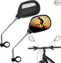 2pcs Bike Mirror Handlebar Mount 360° Adjustable, Wide Rear View Mirror Bicycle Mirrors for Handlebars with Scratch Resistant Glass,Large Wide Angl Bike Rear View Mirror for Motorcycle,Bike Accessory