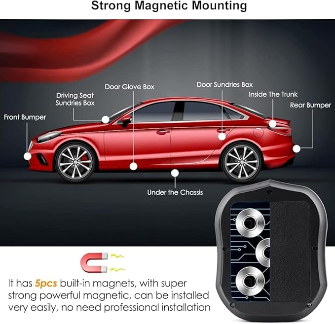 GPS Tracker for Car Tracker Device for Vehicles Hidden Vehicle Car GPS Tracker, Up to 100-Days Long Battery/Magnetic/10000mAh/Built-in SIM Card/Subscription Required