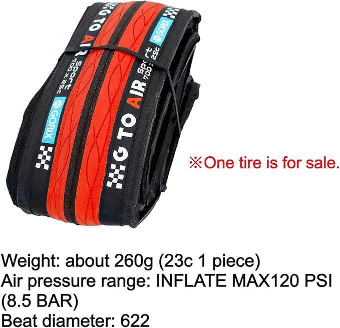 GORIX Road Bike Tire 700×23C 25c 28C 32c 35c Cycling Bicycle (Gtoair)