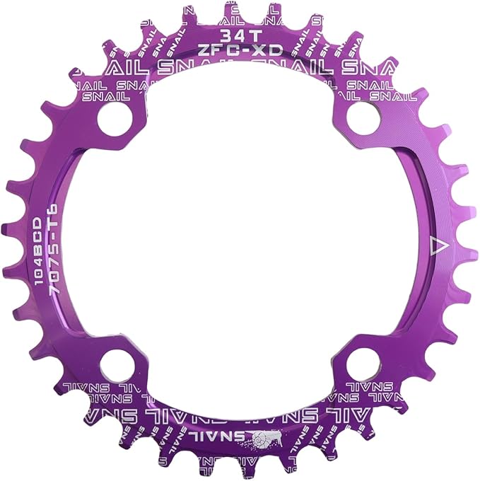 DJC Bike Chainring 104BCD Round/Oval 30t 32t 34t 36t 38t 40t 42t 44t 46t 48t 50t 52t Tooth Narrow Wide 7/8/9/10/11/12 Speed Ultralight MTB Mountain Bike 104 BCD Chainwheel