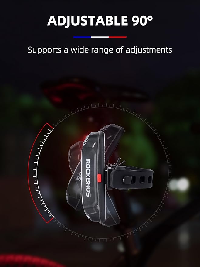 ROCKBROS Bike Tail Light USB Rechargeable LED Bike Rear Light 6 Modes IPX4 Bike Taillight for Night Riding