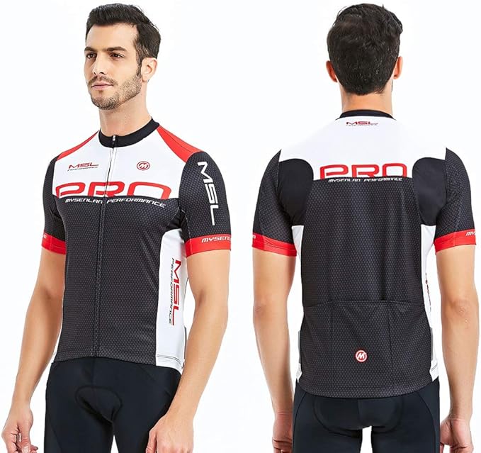 Mysenlan Short Sleeve Cycling Jersey for Man Bike Bicycle Shirts Breathable Riding Sports Jerseys