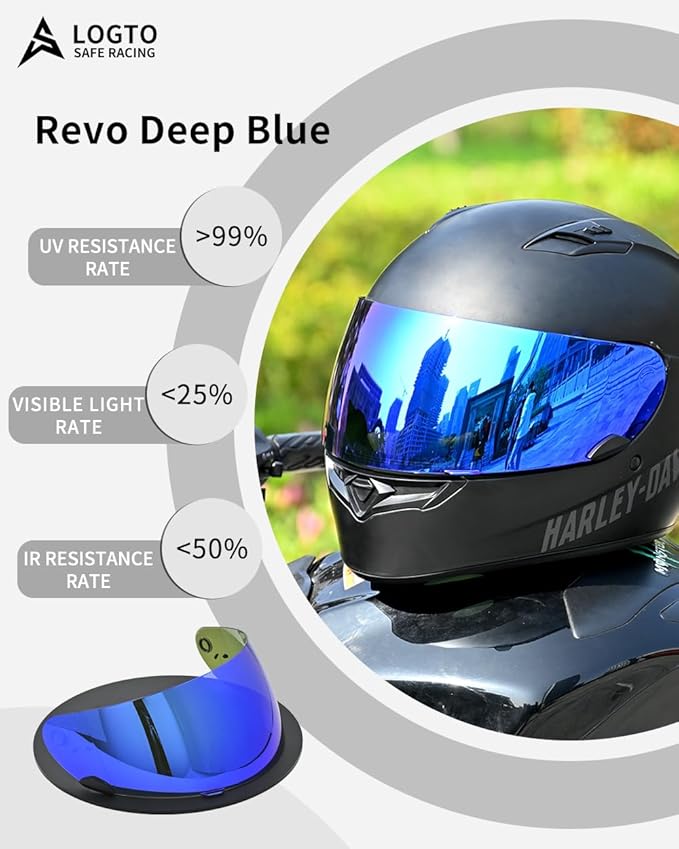 Replacement Motorcycle Helmet Visor Shield for Star RS-1 Vortex Qualifier Revolver Helmet Accessories Universal