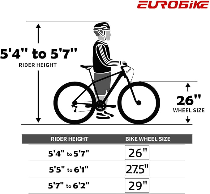 EUROBIKE Folding Bike,Folding Bike for Adults,21 Speed Bike,26/27.5 Inches, Dual Suspension Bike | Dual Suspension Bike
