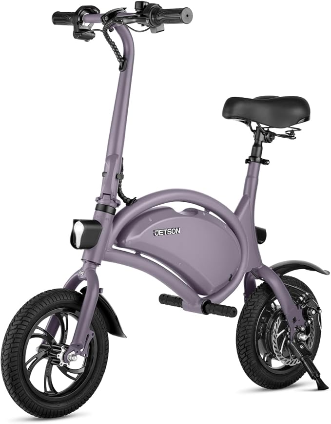 Jetson Bolt Electric Bike, Foot Pegs, Easy-Folding, Built-in Carrying Handle, Twist Throttle, Cruise Control, Up to 15.5 MPH, Range Up to 15 Miles, Ages 13+
