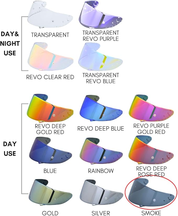 CWR-F1 Shield for RF-1200 Visor X14 NXR RF-SR Z7 Motorcycle Helmet Visor Replacement Sun Protection Anti-Scratch, Universal