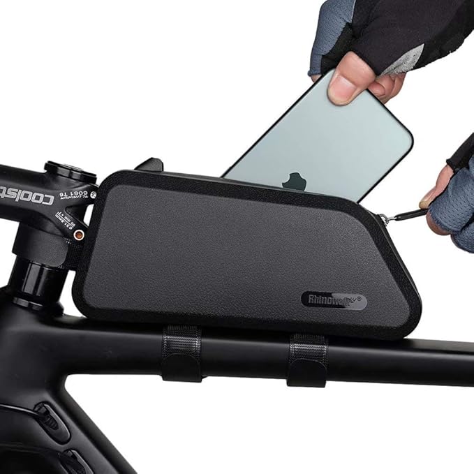 Rhinowalk Bike Frame Bag Bike Triangle Bag Waterproof top Tube Under The Bag, Suitable for Road Mountain Bike Sports, Gravel Bike(1.5L)