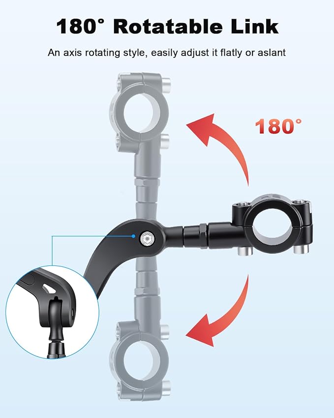 WSDCAM Bike Mirror HD Wide View, Adjustable Safety Rear View Mirrors, Scratch Resistant Glass Lens, Bicycle Accessories Universal Fit 0.87-1.10" Handlebars Mountain/Road bike Scooter Motorcycle eBike