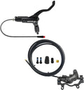 BUCKLOS Zoom HB876E 2-PIN 4 Pistons E-Bike Electric Power Off Hydraulic Disc Brake Set,Left Front 1100mm Right Rear 1850mm Aluminum Alloy Lever with Caliper is/PM Adapter for ebike/MTB Mountain Bike…