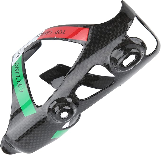 Full Carbon Fiber Bicycle Water Bottle Cage, Road Bike Bottle Holder, Ultra Light Cycle Accessory with High Strength Carbon Fiber Material, Polished Edges for Scratch - Free Us