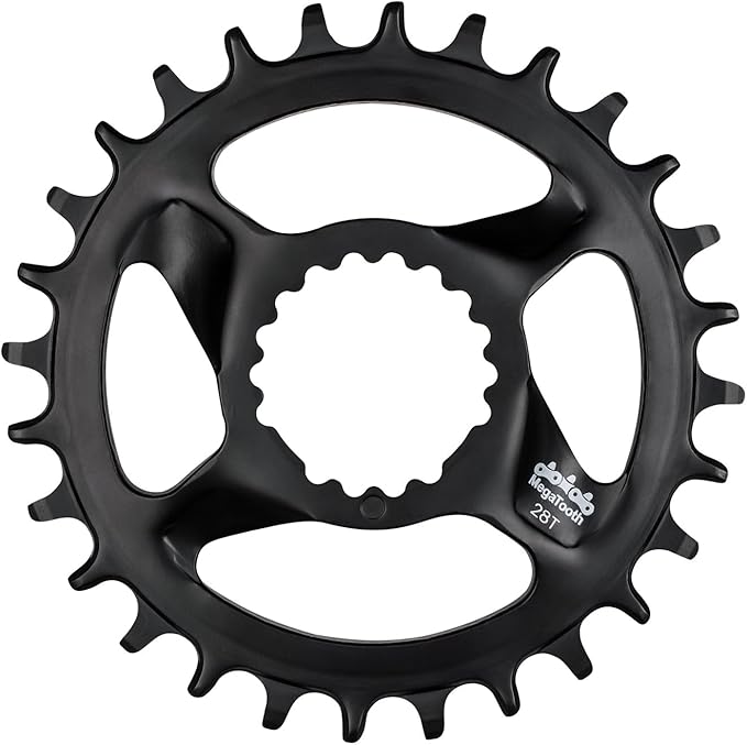 FSA Comet 36T MegaTooth Direct Mount Chainring for 12-Speed - Durable Alloy, Long Tooth Profile, Enhanced Chain Retention, Black Anodized