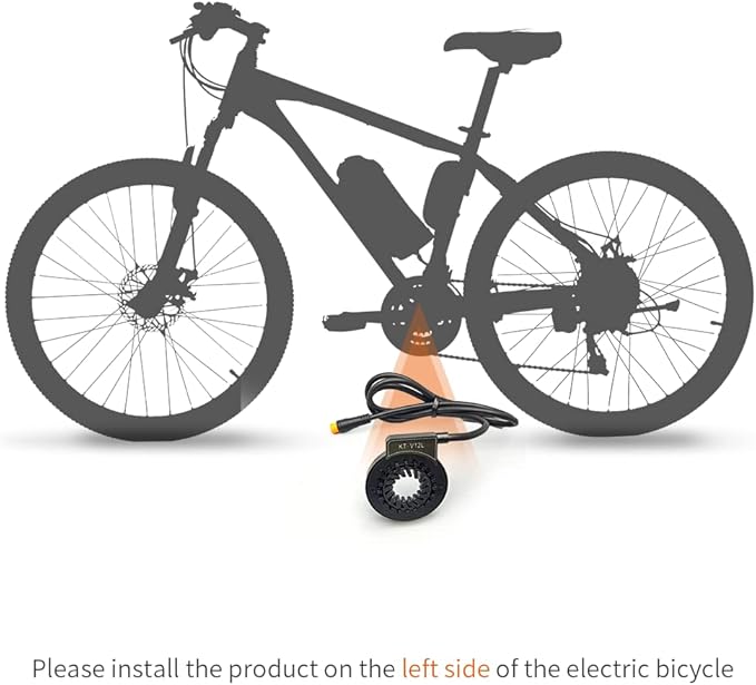 KT-V12L/R Electric Bike Magnets Pedal Assist Sensor Ebike Kit Easy Crank Installation PAS Sensor
