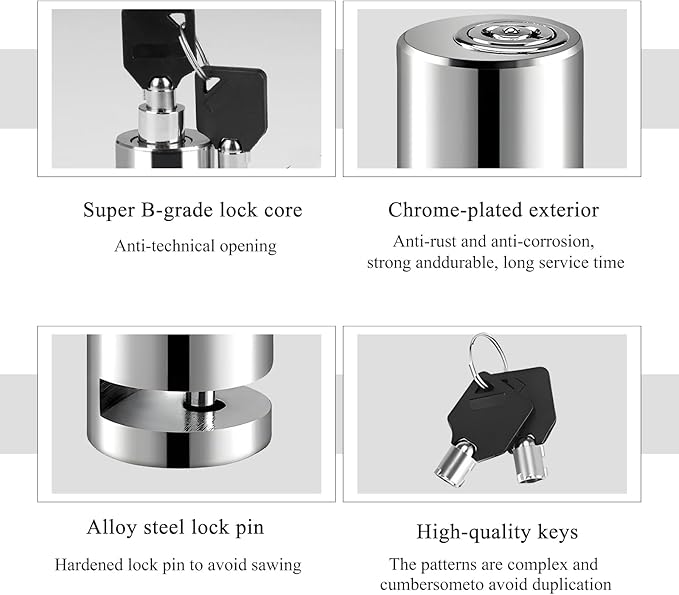 Motorcycle Disc Brake Lock, Motorbike Safety Anti-Theft Wheel Disk Lock with Two Keys, Mini Alloy Brake Disc Locks for Motorcycle Electromobile Road Cycle Bicycle Security
