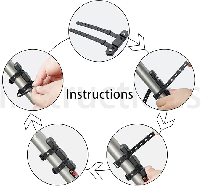 Bike Bottle Cage Mounting Base Black Tup Non-Hole Mounting Clip with Screw Wrench MTB Bike Kettle Stand Base Widely Use On Handlebar/Seatpost Tube/Frame