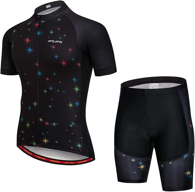Hotlion Men's Cycling Jersey Set Summer Cycling Clothing Suit Pro Team Bike Clothes Road Biking Outfits Bicycle Kit for Men