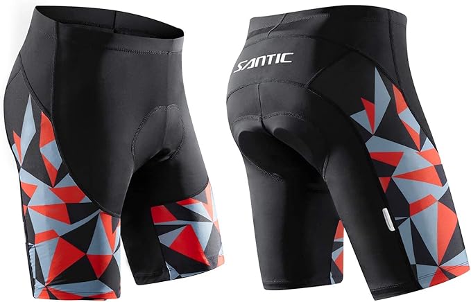 Santic Men's Cycling Shorts Padded Bicycle Riding Pants Bike Biking Clothes Cycle Wear Tights