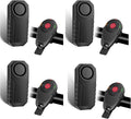 4Pcs Anti Theft Bike Alarm with Remote,Bike Alarm,Motorcycle Alarm,Motorbike Alarm,Ebike Accessories for Adult Bikes IP65 Waterproof 113dB Super Loud Fit for All Handlebar Sizes Remote Strap