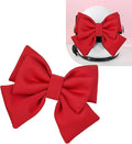 1 PC Motorcycle Helmet Large Bow Decoration, 7.9" x 10.2" Ribbon Bows for Helmet, Big Solid Color Bowknot Accessory, Cute Fashion Ornament Accessory for Motorcycle Electric Vehicle (Red)