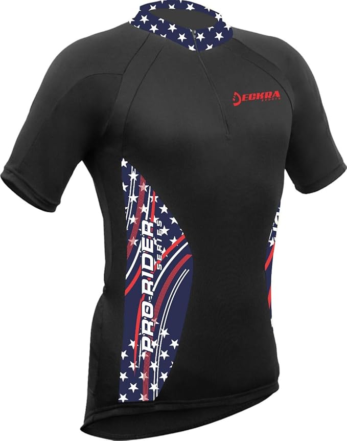 Mens Cycling Jersey Short Sleeve Biking Summer Shirt Breathable 3 Rear Pockets, Bicycling Top/Shirt