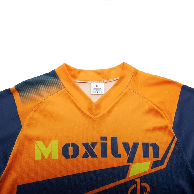 Men's MTB Shirt Long Sleeve Off-Road Motocross Cycling Jersey Mountain Bike Shirts Quick-Dry Moisture Wicking