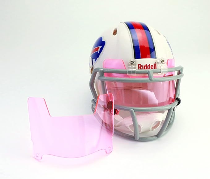 Mini Football Helmet Visor Clear with Clips Universal Fit for Collectors and Display