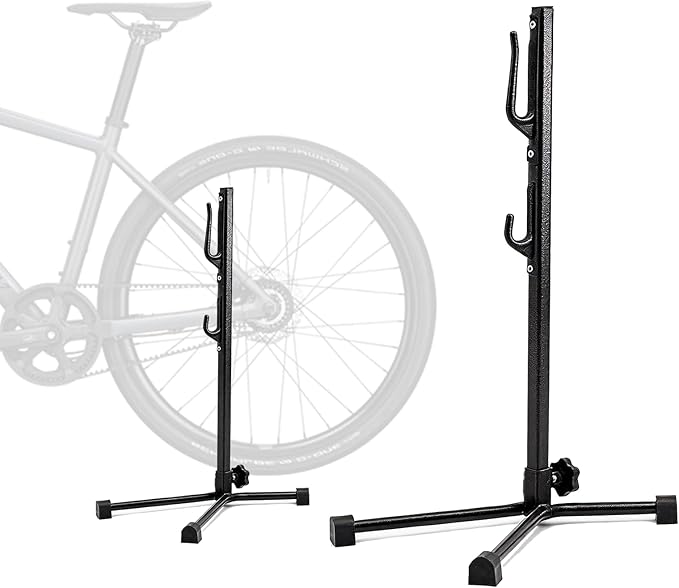 Topyond Vertical Bike Stand, Adjustable Upright Bicycle Stand Indoor, Tree Style Standing Bike Rack, Heavy Duty Bicycle Floor Parking Rack for Parking Bikes at Home, Repairing, Washing Chains