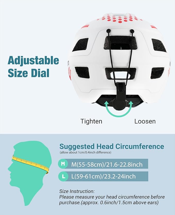 Favoto Adult Mountain Bike Helmet for Men & Women, Magnetic Buckle MTB Helmet with Removable Visor, Lightweight for Commuting & Off-Road Cycling