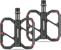 Road Bikes Pedal, CNC Machined Aluminum Alloy Body Bicycle Pedals Non-Slip Ultralight 9/16 inch 3 Bearings Design for Mountain BMX MTB Bike Cycling Road Bike Pedals