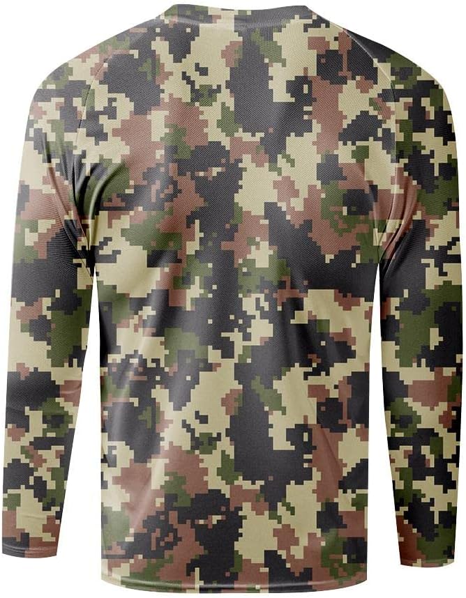 Men's MTB Shirt Long Sleeve Off-Road Motocross Cycling Jersey Mountain Bike Shirts Quick-Dry Moisture Wicking