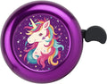 Purple Unicorn Bike Bell for Kids Girls Boys,Adjustable Size Bicycle Bell Bike Accessories for Adult Women Men Clear Sound Bike Horns