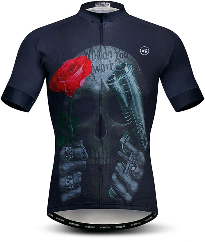 Men's Cycling Jerseys Wolf Print Bicycle Shirts Summer Road Bike Clothes Quick Dry Breathable