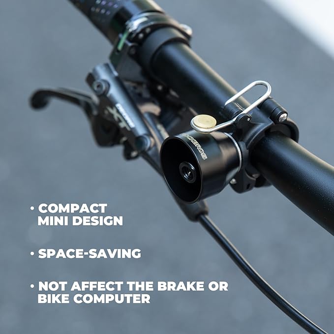ROCKBROS Classic Bike Bell, Bicycle Bell for Road & Mountain Bikes, with Loud Sound and Fit for 0.87-1.25in/22-31.8mm Bicycle Handlebars for Adults Kids