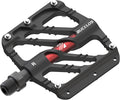 BUCKLOS MTB Flat Pedals Mountain Bike Pedals, 3 Bearings CNC Adult Road Bike Pedals, Bicycle Platform Aluminum Alloy Non-Slip Pedal for Gravel Bike/BMX 9/16"(Black)